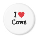 I love Cows heart custom personalized magnets