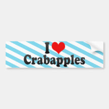 I Love Crabapples Bumper Sticker