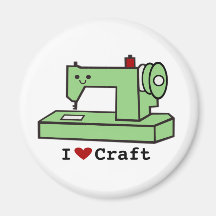 I Love Craft- Kawaii Sewing Machine Refrigerator Magnets