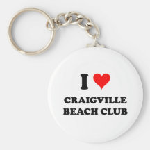 I Love Craigville Beach Club Keychains