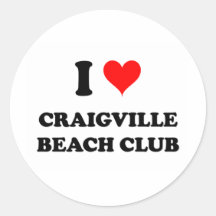 I Love Craigville Beach Club Round Sticker