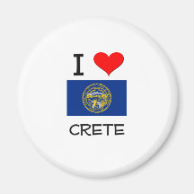 I Love Crete Nebraska Refrigerator Magnet