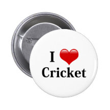 I Love Cricket Button