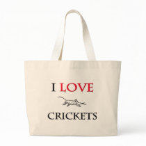 I Love Crickets Tote Bags