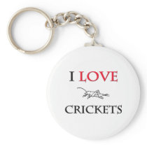 I Love Crickets Keychains