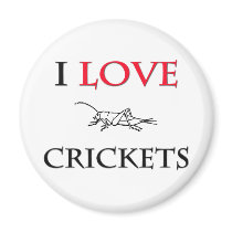 I Love Crickets Refrigerator Magnets