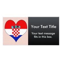 I Love Croatia Customized Photo Card