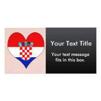 I Love Croatia Customized Photo Card