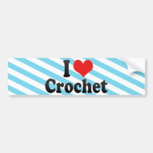 I Love Crochet Bumper Sticker