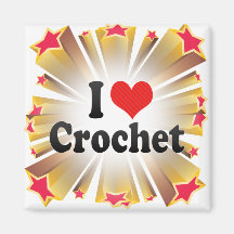 I Love Crochet Refrigerator Magnets