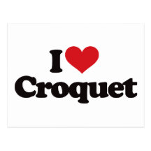 I Love Croquet Post Cards