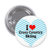 I love Cross Country Skiing Pin