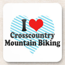 I love Crosscountry Mountain Biking Beverage Coasters