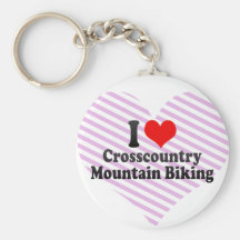 I love Crosscountry Mountain Biking Key Chains