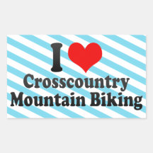 I love Crosscountry Mountain Biking Stickers