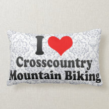 I love Crosscountry Mountain Biking Throw Pillow