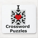 I Love Crossword Puzzles Mousepads