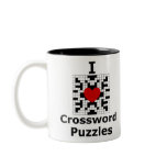 I Love Crossword Puzzles Coffee Mugs