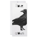 I love crows bookmark rack card template