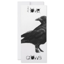 I love crows bookmark rack card template