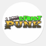 I Love Crust PUNK music Stickers