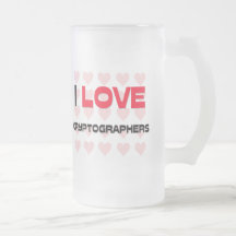 I LOVE CRYPTOGRAPHERS COFFEE MUGS