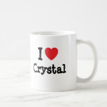 I love Crystal heart T-Shirt Mug
