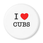 I Love Cubs magnets