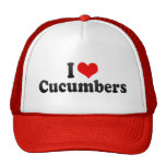 I Love Cucumbers Mesh Hats