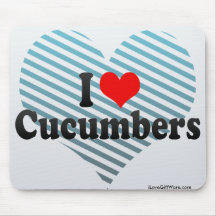 I Love Cucumbers Mousepad