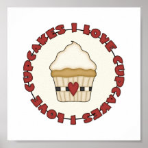 I Love Cupcakes Poster