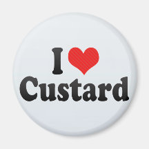 I Love Custard Fridge Magnets