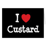 I love Custard heart T-Shirt Card