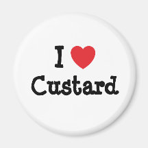 I love Custard heart T-Shirt Fridge Magnet