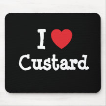 I love Custard heart T-Shirt Mouse Mat