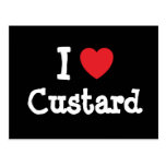 I love Custard heart T-Shirt Post Card