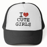 I LOVE CUTE GIRLS hats