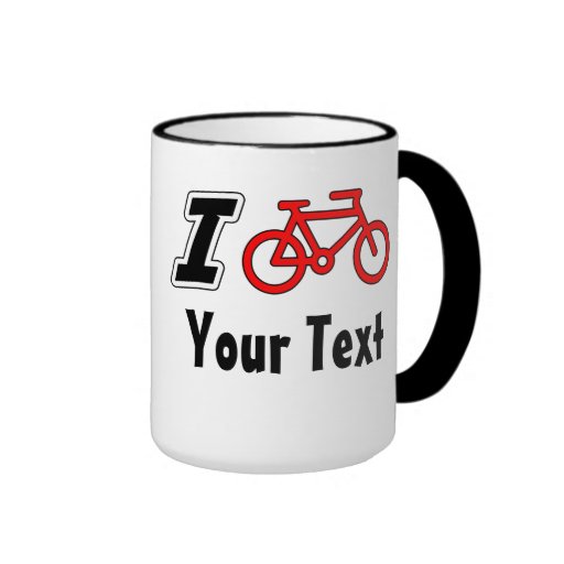 I Love Cycling Blank Mug