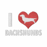 I Love Dachshunds embroidered shirts