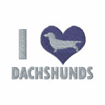 I Love Dachshunds embroidered shirts