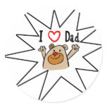 I love Dad bear stickers