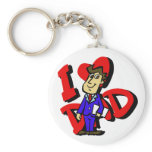 I Love Dad fathers day design keychains