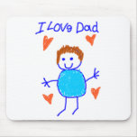 I Love Dad Mousemats