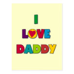 I Love Daddy Tshirts and Gifts Postcard