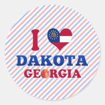 I Love Dakota, Georgia Stickers