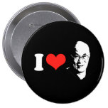 I Love Dalai Lama Buttons