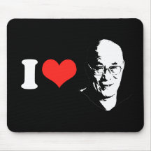 I Love Dalai Lama Mouse Mats