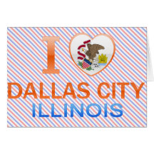 I Love Dallas City, IL Greeting Card