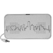 I love Dallas in an extraordinary ecg style Notebook Speaker
