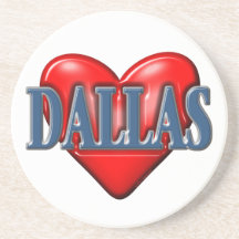 I love Dallas Texas Beverage Coaster